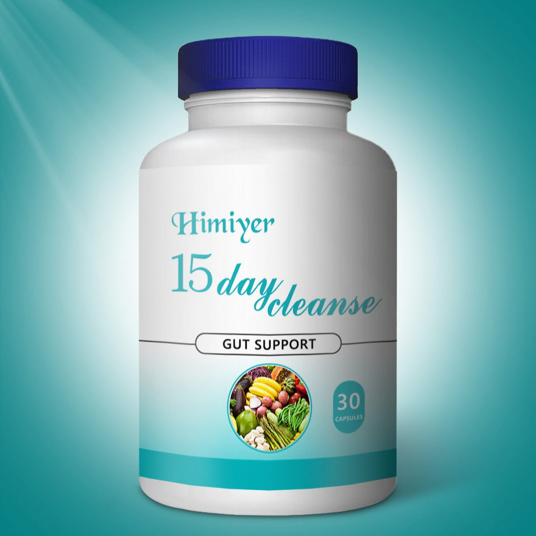 15 day herbal cleanse capsules with label and serving information