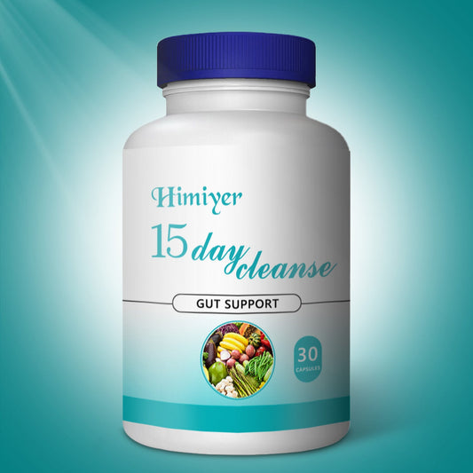 15 day herbal cleanse capsules with label and serving information