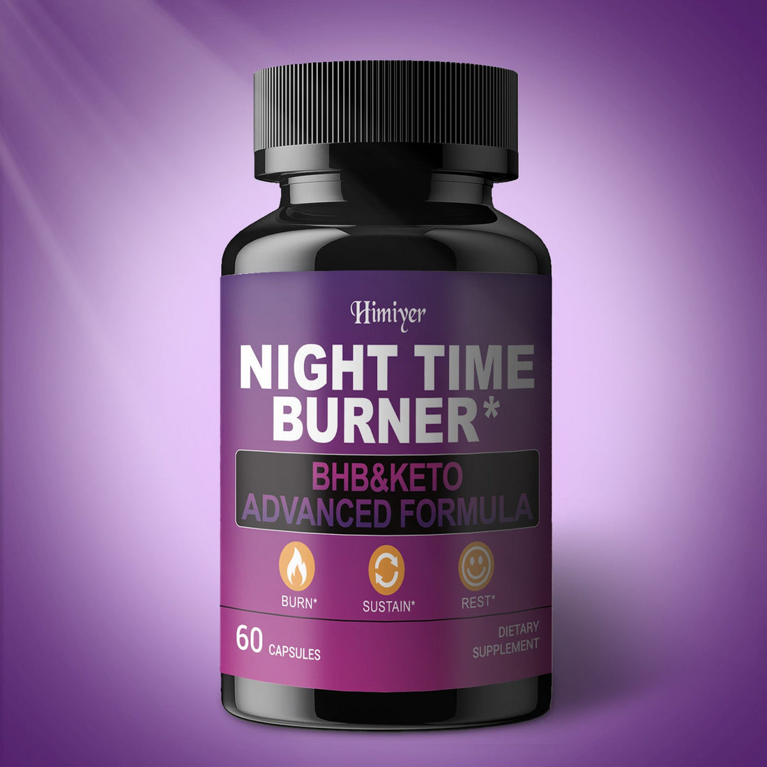 Nighttime wellness capsules for an evening supplement routine